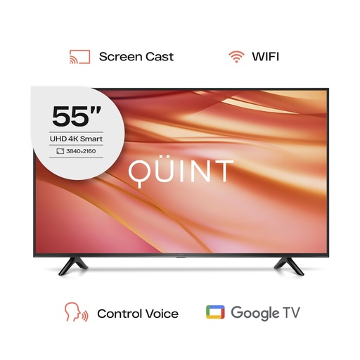 [QT3-55 GTV2024 UHD] Smart Tv Led 55 HD Quint Con Google TV